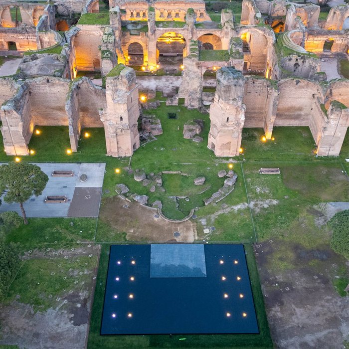 The project site at the Baths of Caracalla